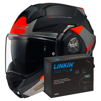 Flip Up LS2 Advant X Oblivion M. Black Titanium FF901 + Linkin Ride Pal III