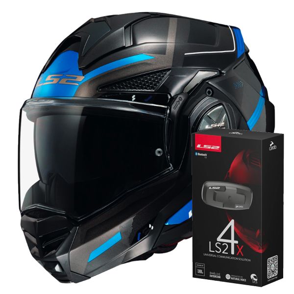 thumbnail image 2 of LS2 Cardo 4X Bluetooth Headset – Universal Motorcycle Intercom (Fits Advant & Advant X Helmets) 2 of 3