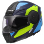 Casque Flip Up LS2 Scope II Duria Blue H-V Yellow FF902