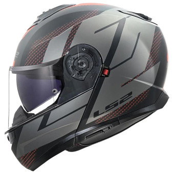 Flip Up LS2 Strobe II Code Black Grey FF908