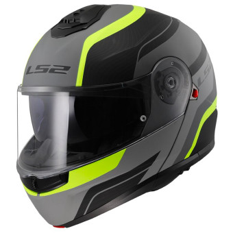 Casque Flip Up LS2 Strobe II Monza Matt Black H-V Yellow FF908 Casque Flip Up LS2 Strobe II Monza Matt Black H-V Yellow FF908