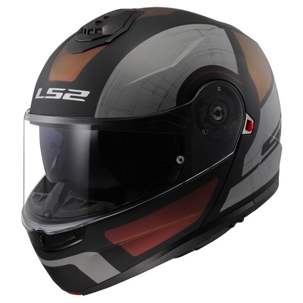 Flip Up LS2 Strobe II Orion Matt Black Purple Blue FF908