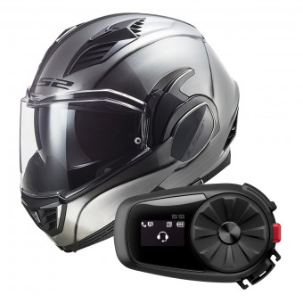 Flip Up LS2 Valiant II Jeans FF900 + Kit Bluetooth 5S Solo