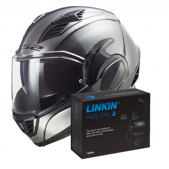 Flip Up LS2 Valiant II Jeans FF900 + Linkin Ride Pal III