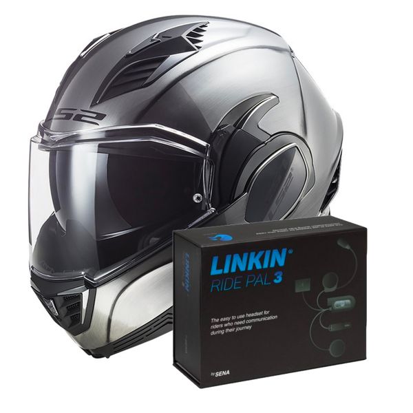 Flip Up LS2 Valiant II Jeans FF900 + Linkin Ride Pal III