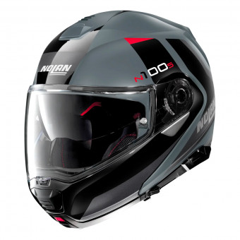 Flip Up Nolan N100 5 Hilltop N-Com Salt Grey 64