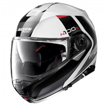 Flip Up Nolan N100 5 Hilltop N-Com White Black 48