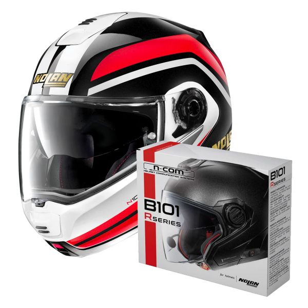 Flip Up Nolan N100 5 Plus 50 Anniversary N-Com 40 + Kit Bluetooth B101R