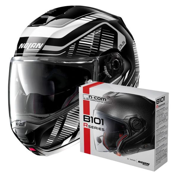 Flip Up Nolan N100 5 Plus Starboard N-Com 44 + Kit Bluetooth B101R