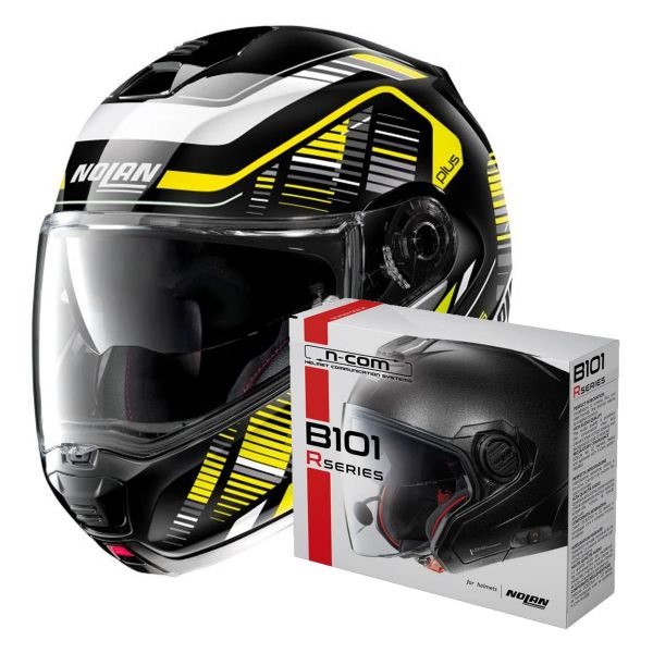 Flip Up Nolan N100 5 Plus Starboard N-Com 46 + Kit Bluetooth B101R