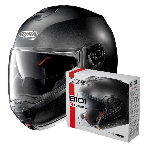 Flip Up Nolan N100 5 Special N-Com Black Graphite 9 + Kit Bluetooth B101R