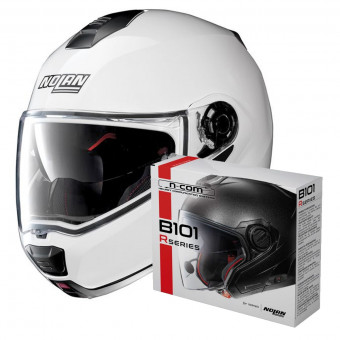 Flip Up Nolan N100 5 Special N-Com Pure White 15 + Kit Bluetooth B101R