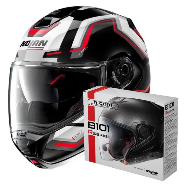 Flip Up Nolan N100 5 Upwind N-Com 61 + Kit Bluetooth B101R