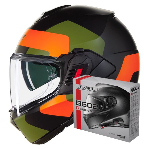 Flip Up Nolan N120-1 Omocromo 345 + Kit Bluetooth B602R