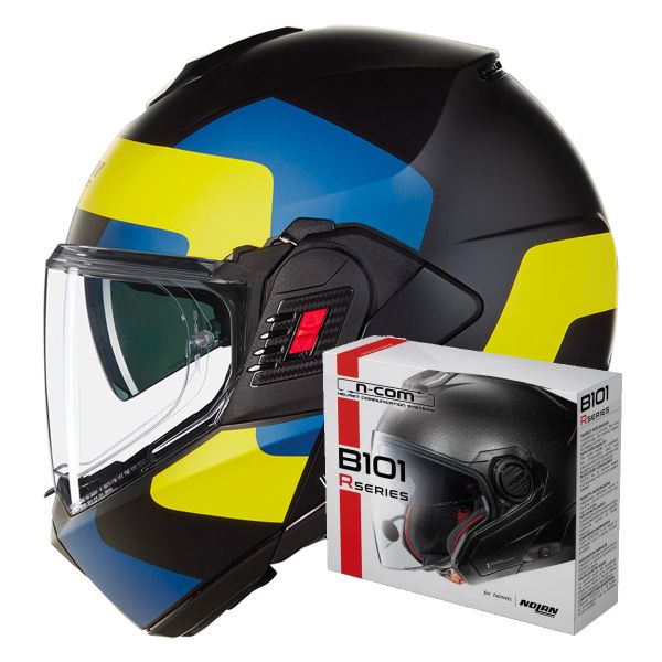 Flip Up Nolan N120-1 Omocromo 346 + Kit Bluetooth B101R