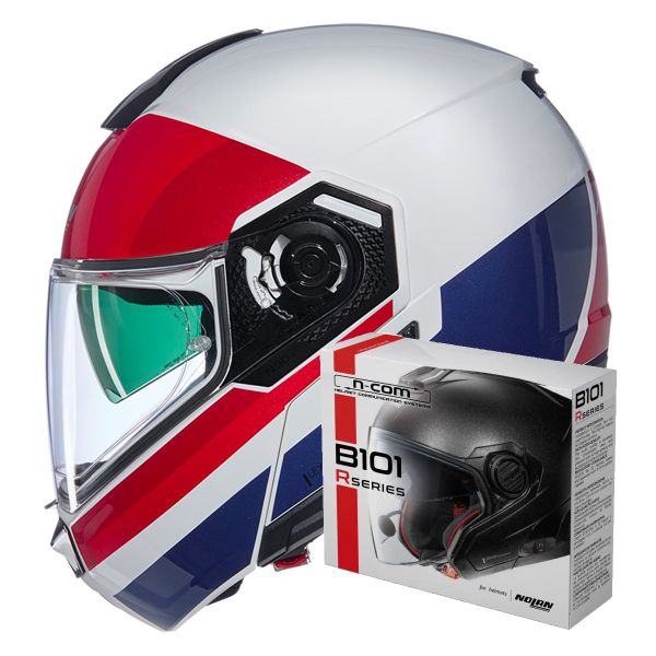 Flip Up Nolan N90-3 06 Roboto 345 + Bluetooth Kit B101R