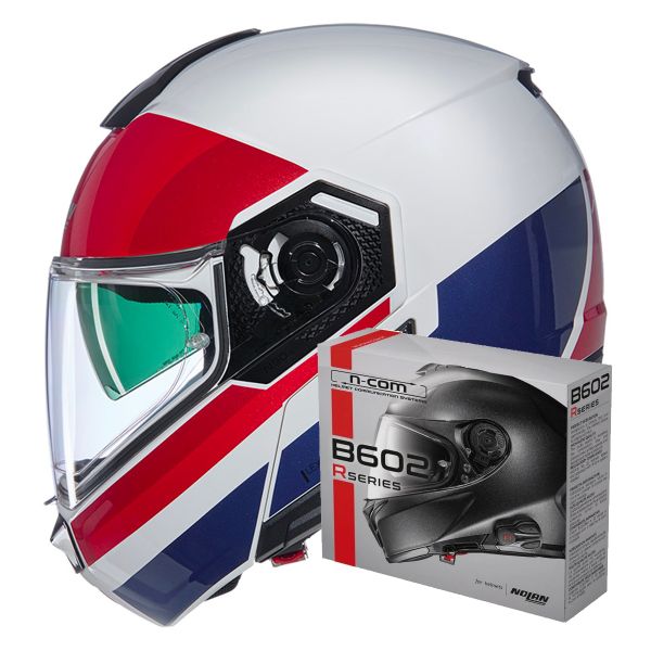 Flip Up Nolan N90-3 06 Roboto 345 + Bluetooth Kit B602R