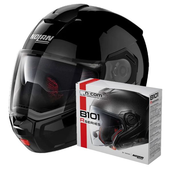 Flip Up Nolan N90 3 Classic N-Com Black 3 + Kit Bluetooth B101R