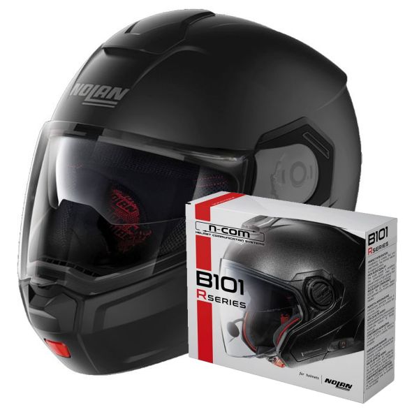 Flip Up Nolan N90 3 Classic N-Com Flat Black 10 + Kit Bluetooth B101R