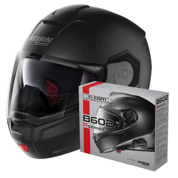 Flip Up Nolan N90 3 Classic N-Com Flat Black 10 + Kit Bluetooth B602R