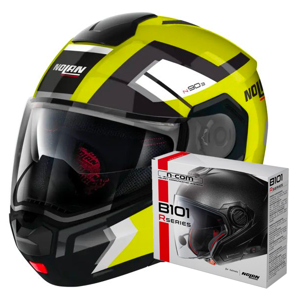 Flip Up Nolan N90 3 Lighthouse N-Com 48 + Kit Bluetooth B101R