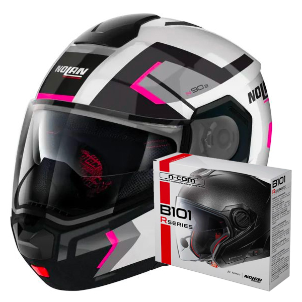 Flip Up Nolan N90 3 Lighthouse N-Com 49 + Kit Bluetooth B101R