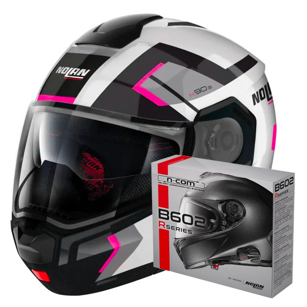 Flip Up Nolan N90 3 Lighthouse N-Com 49 + Kit Bluetooth B602R