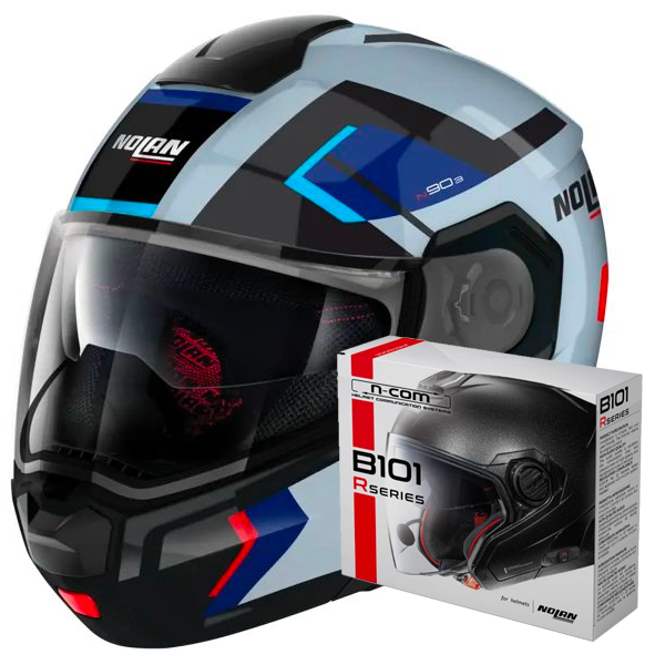 Flip Up Nolan N90 3 Lighthouse N-Com 50 + Kit Bluetooth B101R