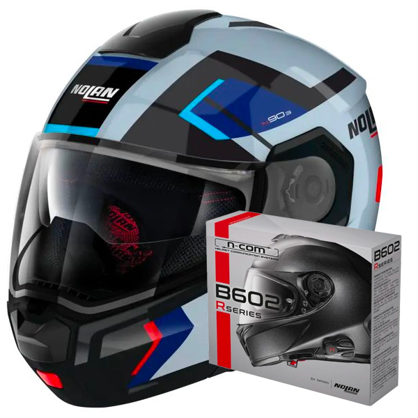 Flip Up Nolan N90 3 Lighthouse N-Com 50 + Kit Bluetooth B602R