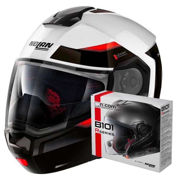 Flip Up Nolan N90 3 Reflector N-Com 37 + Kit Bluetooth B101R