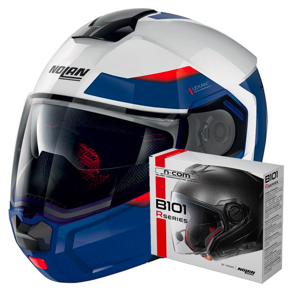 Flip Up Nolan N90 3 Reflector N-Com 38 + Kit Bluetooth B101R