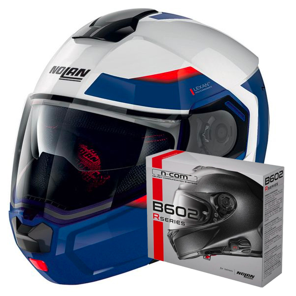 Flip Up Nolan N90 3 Reflector N-Com 38 + Kit Bluetooth B602R