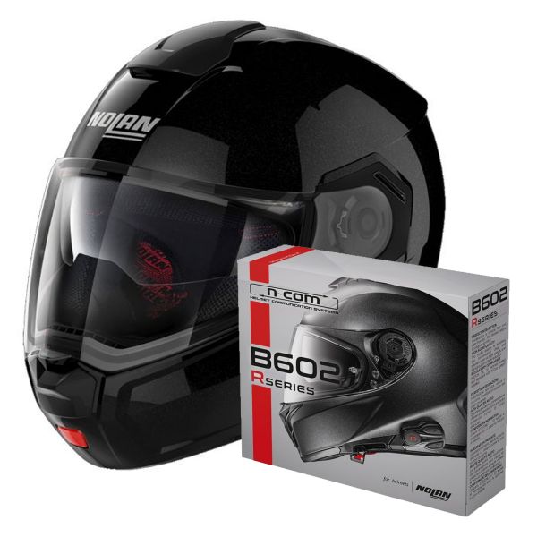 Flip Up Nolan N90 3 Special N-Com Black 12 + Kit Bluetooth B602R