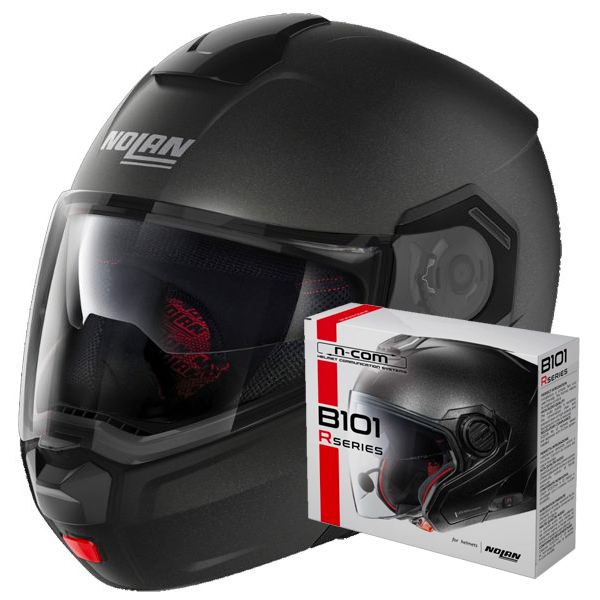 Flip Up Nolan N90 3 Special N-Com Black Graphite 9 + Kit Bluetooth B101R