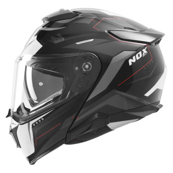 Casque Flip Up NOX N967 Conquer Black White Red Casque Flip Up NOX N967 Conquer Black White Red