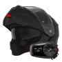Casque Flip Up NOX N968 Matt Black + Kit Bluetooth 5S Solo