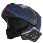 Casque Flip Up NOX N968 Matt Blue + Kit Bluetooth BT Mini