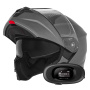 Casque Flip Up NOX N968 Matt Titanium + Kit bluetooth 5R Lite