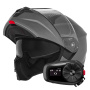 Casque Flip Up NOX N968 Matt Titanium + Kit Bluetooth 5S Solo