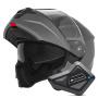 Casque Flip Up NOX N968 Matt Titanium + Kit Bluetooth BT Mini