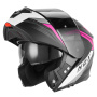 Casque Flip Up NOX N968 Shift Mat Black White Pink