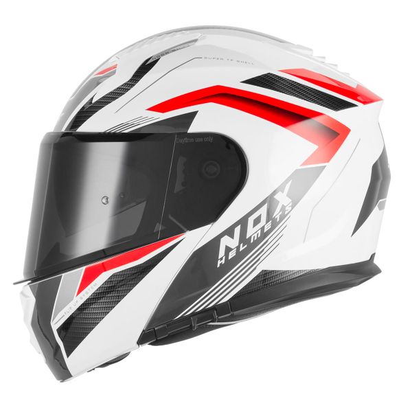 NOX N968 Shift White Red Shiny