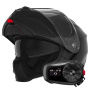 Casque Flip Up NOX N968 Shiny Black + Kit Bluetooth 5S Solo