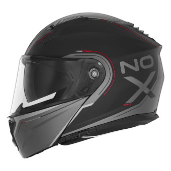 Flip Up NOX N968 Tomak Matt Black Red
