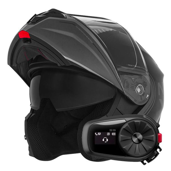 Flip Up NOX N968 Tomak Matt Black Titanium + Kit Bluetooth 5S Solo