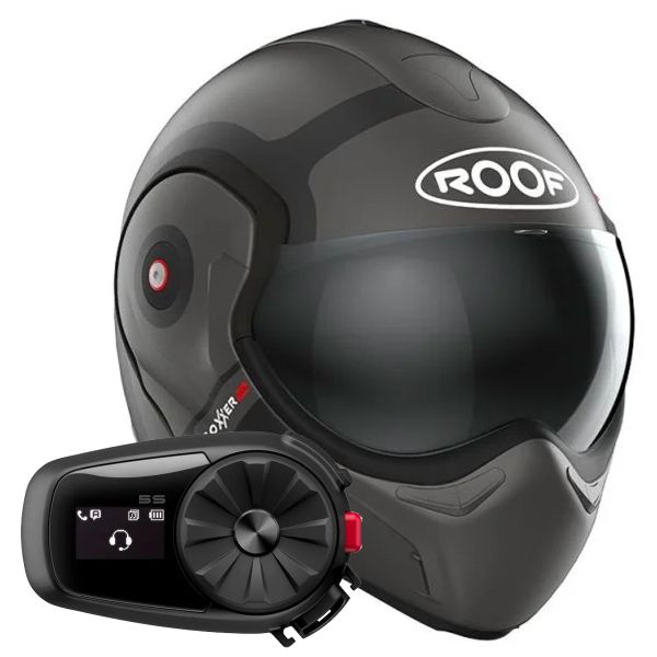 Flip Up Roof Boxxer 2 Bond Titane Mat Black + Kit Bluetooth 5S Solo