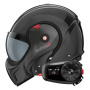 Casque Flip Up Roof Boxxer 2 Carbon Wonder Black + Kit Bluetooth 5S Solo