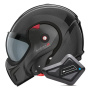 Casque Flip Up Roof Boxxer 2 Carbon Wonder Black + Kit Bluetooth BT Mini