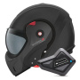 Casque Flip Up Roof Boxxer 2 Carbon Wonder Mat Black + Kit Bluetooth BT Mini