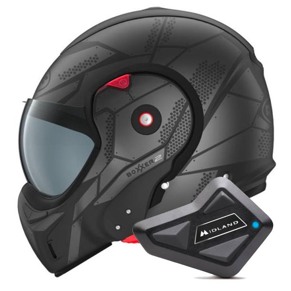 Flip Up Roof Boxxer 2 Kendo Mat Black Steel + Kit Bluetooth BT Mini